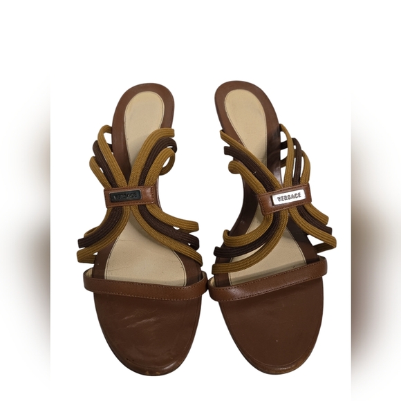 Versace Brown Slides Size 39 - Picture 2 of 7